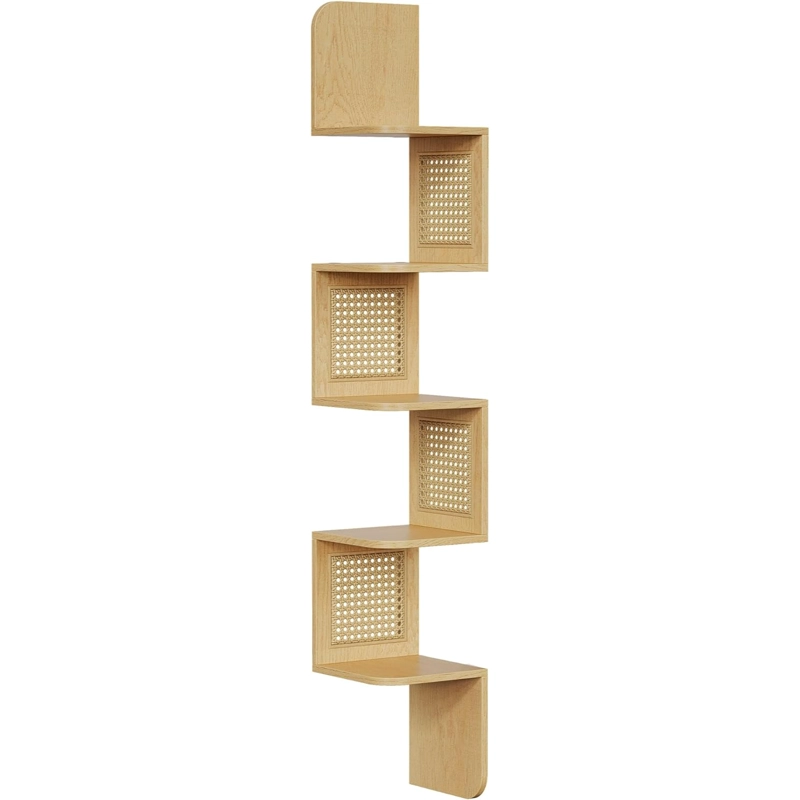 MUEBLE ESTANTE ESQUINERO ZIGZAG RATAN GREVE - 1