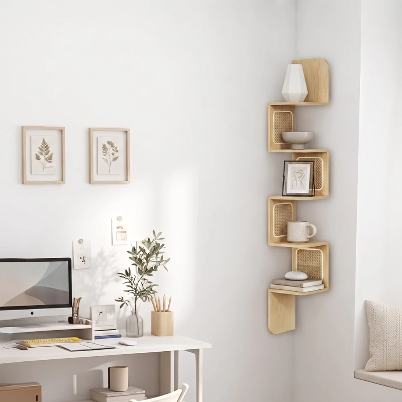 MUEBLE ESTANTE ESQUINERO ZIGZAG RATAN GREVE - 4