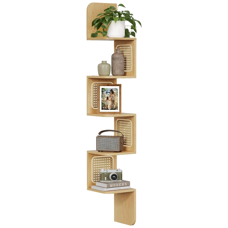 MUEBLE ESTANTE ESQUINERO ZIGZAG RATAN GREVE - 5