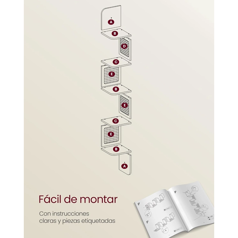 MUEBLE ESTANTE ESQUINERO ZIGZAG RATAN GREVE - 7