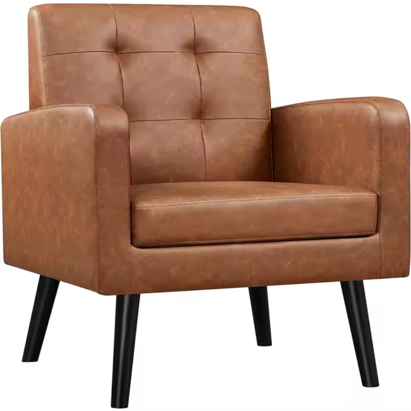 POLTRONA ECO CUERO CAFE TIMRA - 1