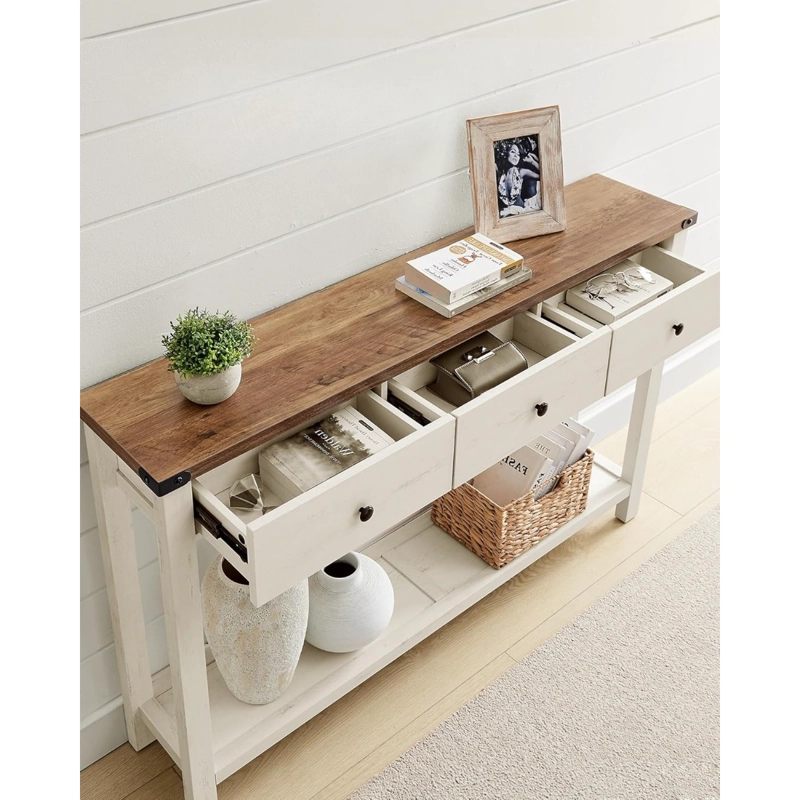 MUEBLE RECIBIDO ARRIMO CON CAJONERA RUSTICO CADIZ - 4