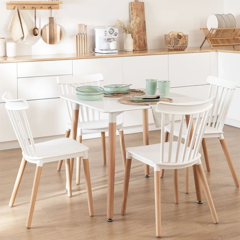 PACK DE 4 SILLAS WINDSOR BLANCA - 2