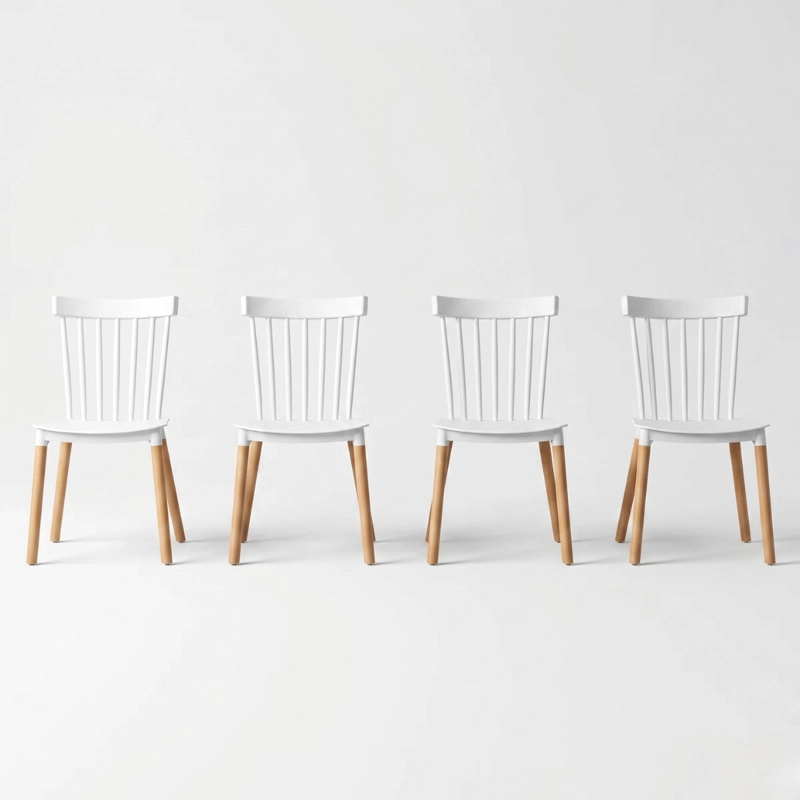 PACK DE 4 SILLAS WINDSOR BLANCA - 3