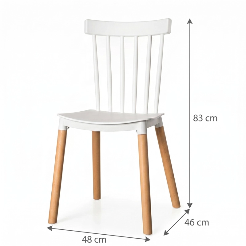 PACK DE 4 SILLAS WINDSOR BLANCA - 4