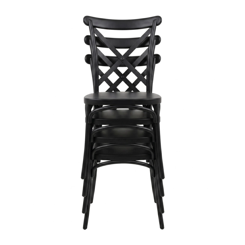 PACK DE 4 SILLAS CROSSBACK NEGRA - 4