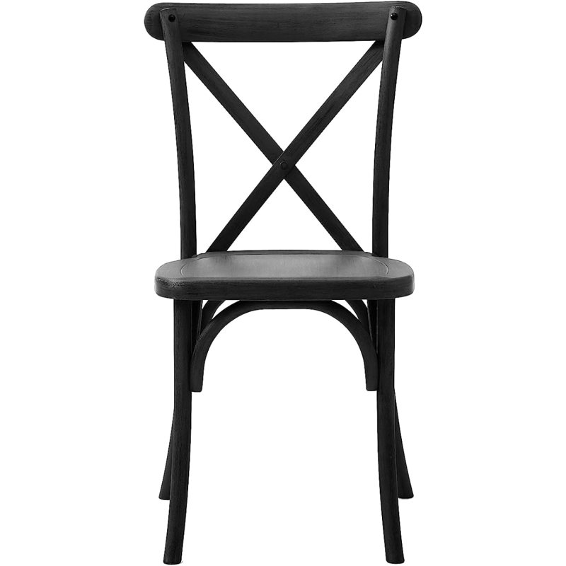 PACK DE 4 SILLAS CROSSBACK NEGRA - 5