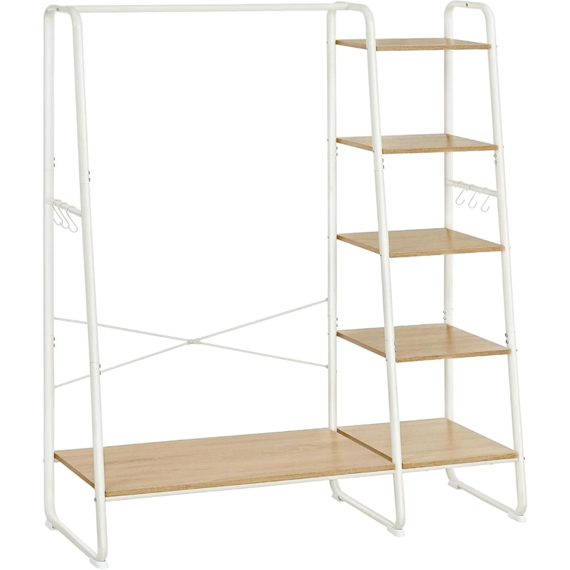 MUEBLE ORGANIZADOR DE CLOSET PERCHERO CON 5 ESTANTERIAS MUOR - 1