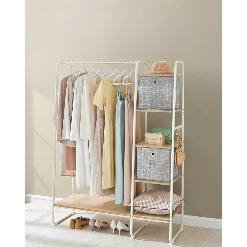 MUEBLE ORGANIZADOR DE CLOSET PERCHERO CON 5 ESTANTERIAS MUOR - 2