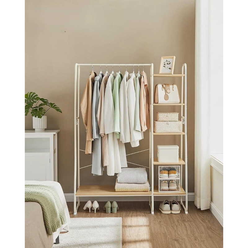 MUEBLE ORGANIZADOR DE CLOSET PERCHERO CON 5 ESTANTERIAS MUOR - 4