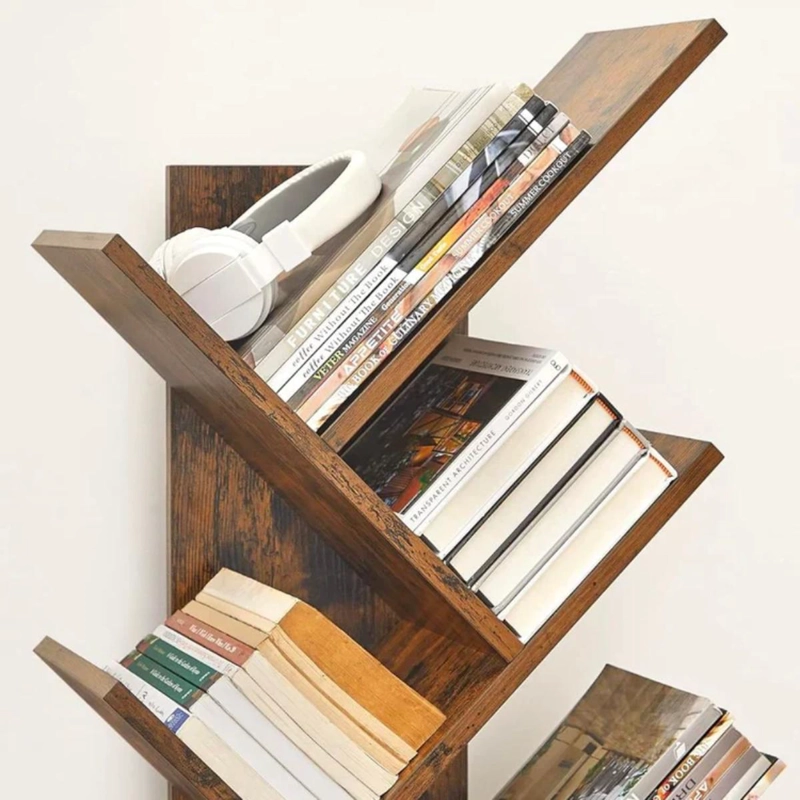 ESTANTERIA LIBRERO ARBOL VESTERBRO MARRON RUSTICO - 5