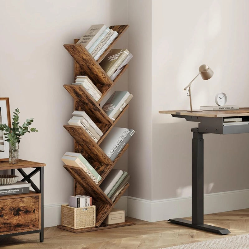 ESTANTERIA LIBRERO ARBOL VESTERBRO MARRON RUSTICO - 6