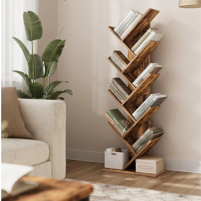 ESTANTERIA LIBRERO ARBOL VESTERBRO MARRON RUSTICO - 7
