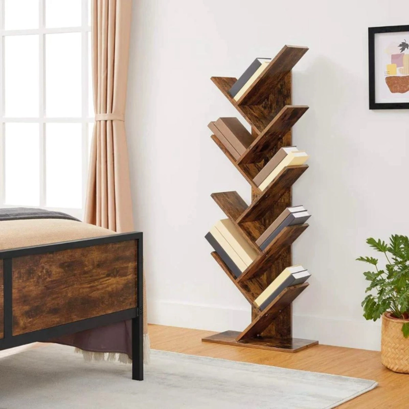 ESTANTERIA LIBRERO ARBOL VESTERBRO MARRON RUSTICO - 8