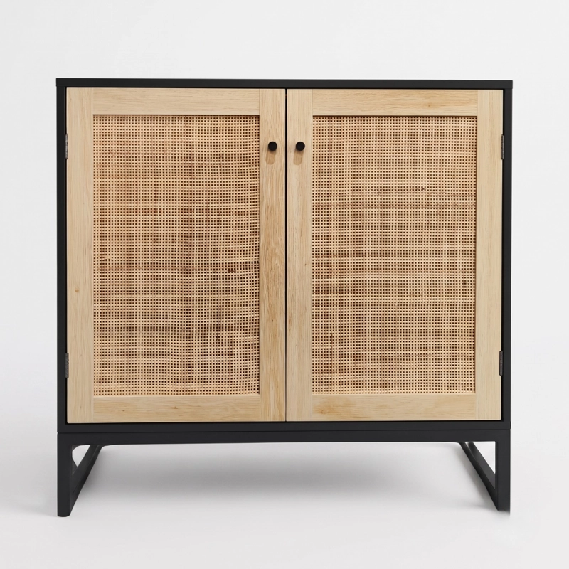 MUEBLE BUFFET APARADOR RATAN NEGRO ALVIK - 6