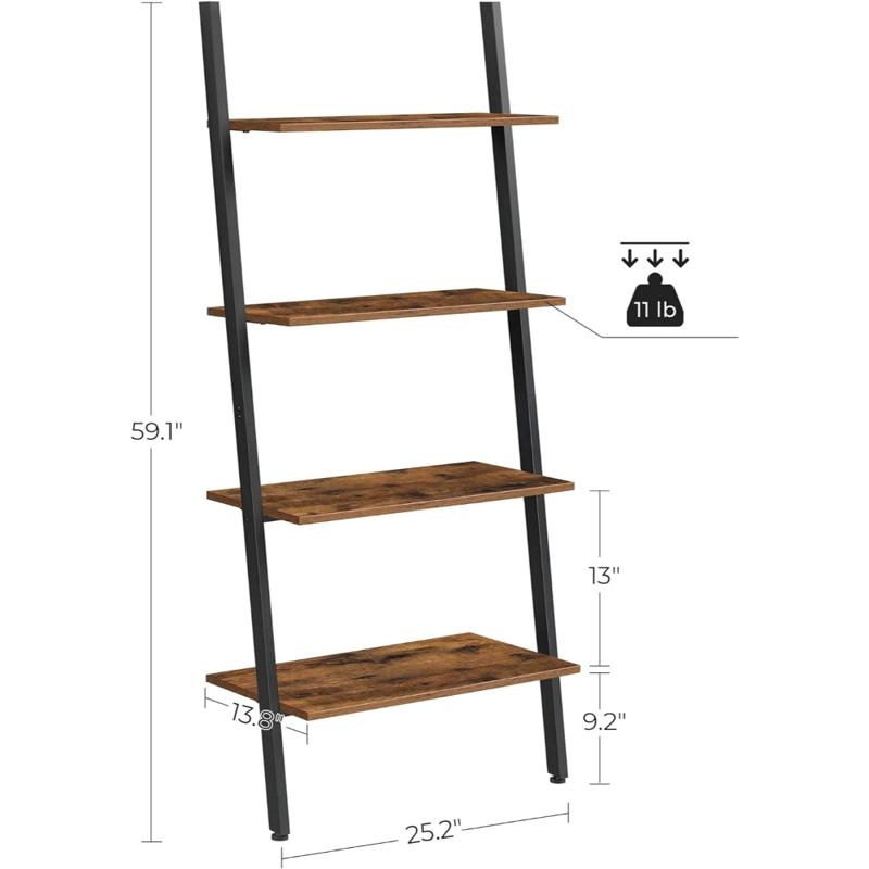 ESTANTERIA ESCALERA MALMO 4 NIVELES ESTILO INDUSTRIAL - 6