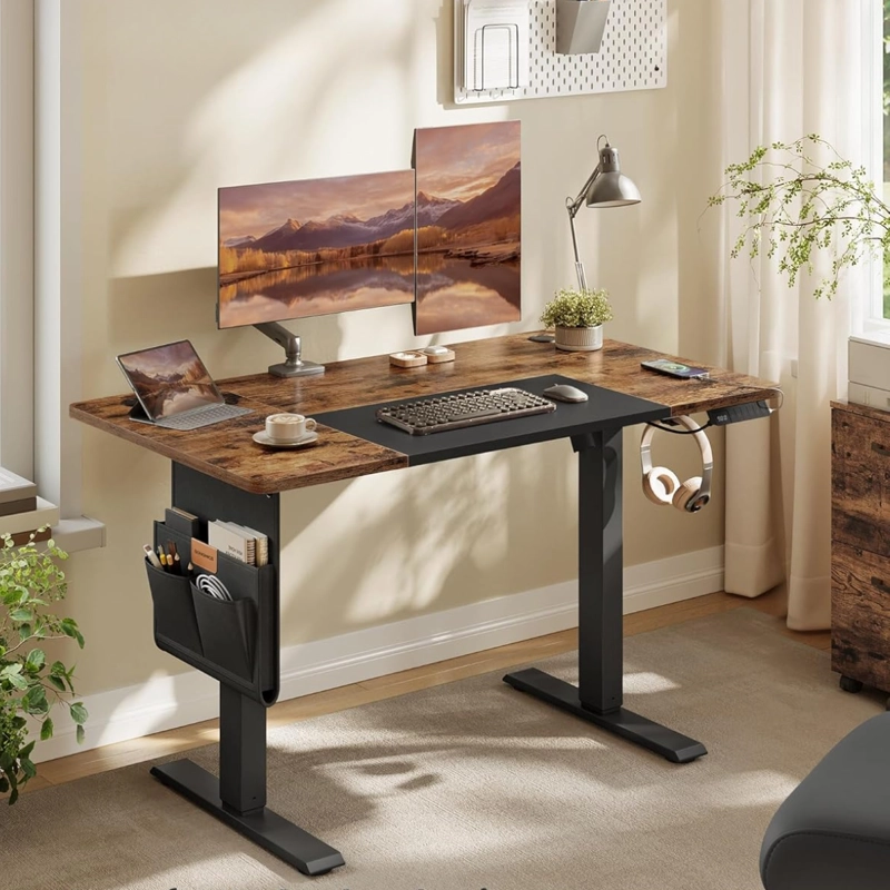 ESCRITORIO ELE CTRICO ALTURA AJUSTABLE MARRON 120X60CM NELLIM - 4