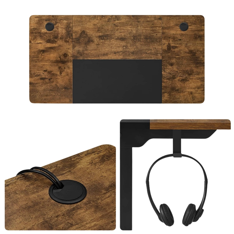 ESCRITORIO ELE CTRICO ALTURA AJUSTABLE MARRON 120X60CM NELLIM - 5