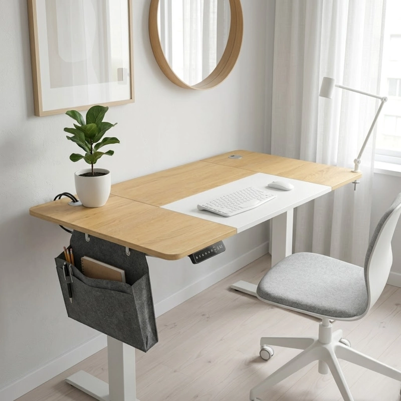 ESCRITORIO ELE CTRICO ALTURA AJUSTABLE BLANCO 120X60CM SURNU - 2