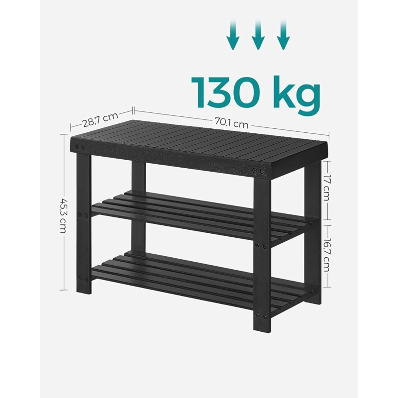 BANQUETA ZAPATERO BAMBU NEGRO OLSTED - 6