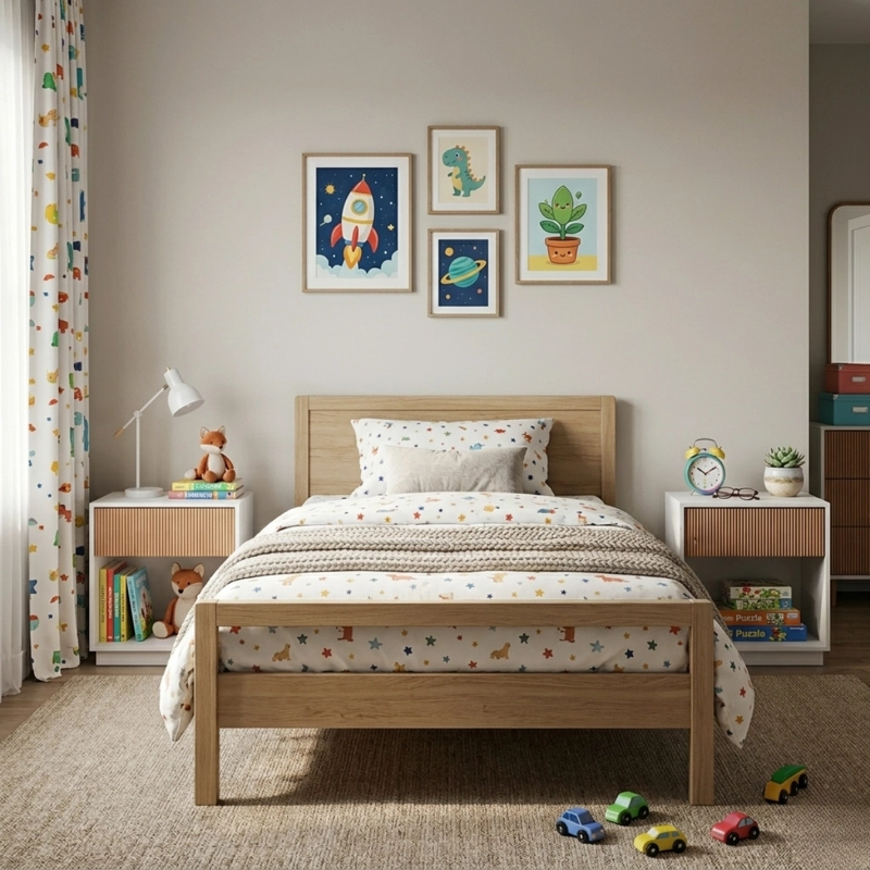 SET DE 2 VELADORES BLANCO Y MADERA ACANALADO FORLI - 3
