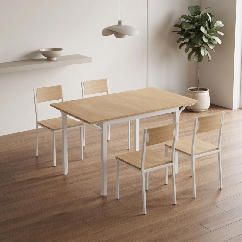 MESA DE COMEDOR EXTENSIBLE BLANCA URHO - 3