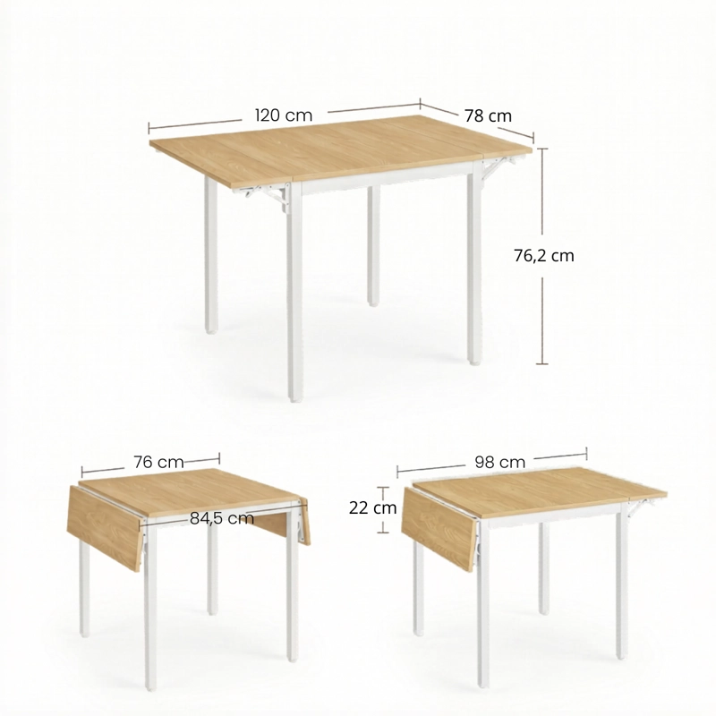 MESA DE COMEDOR EXTENSIBLE BLANCA URHO - 6