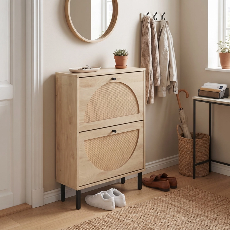 MUEBLE ORGANIZADOR ZAPATERO ABATIBLE RATAN RUKA - 2