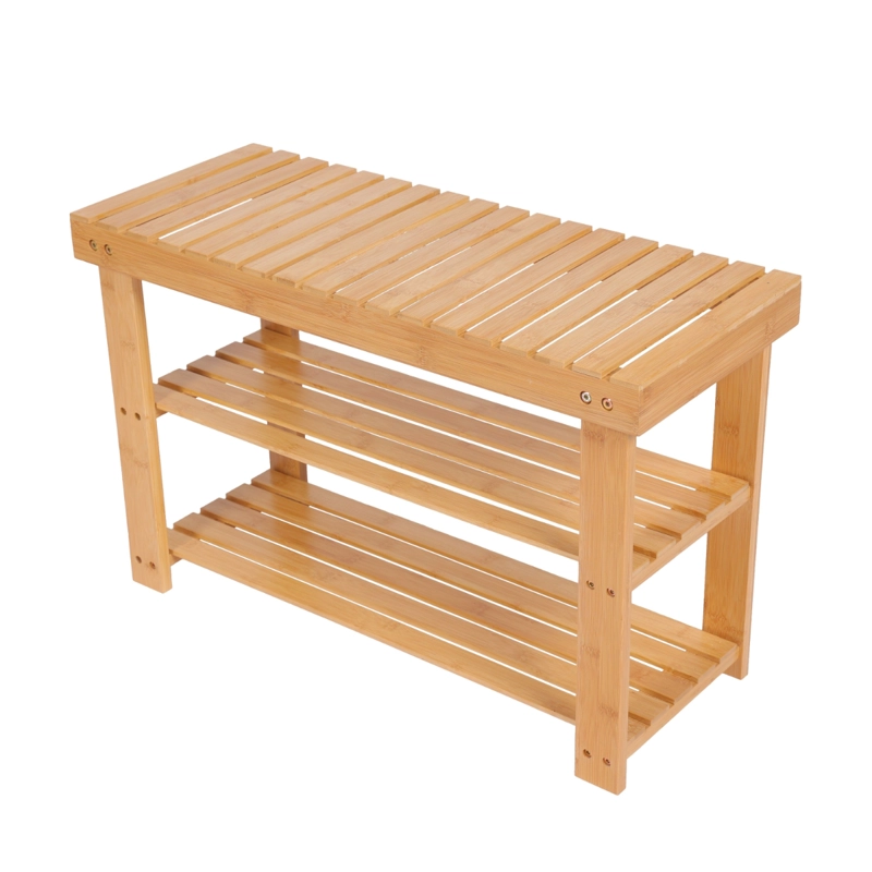 BANQUETA ZAPATERO BAMBU MADERA 70X28X45CM SOHOLM - 1