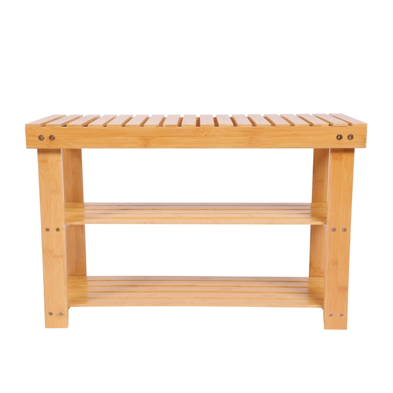 BANQUETA ZAPATERO BAMBU MADERA 70X28X45CM SOHOLM - 2