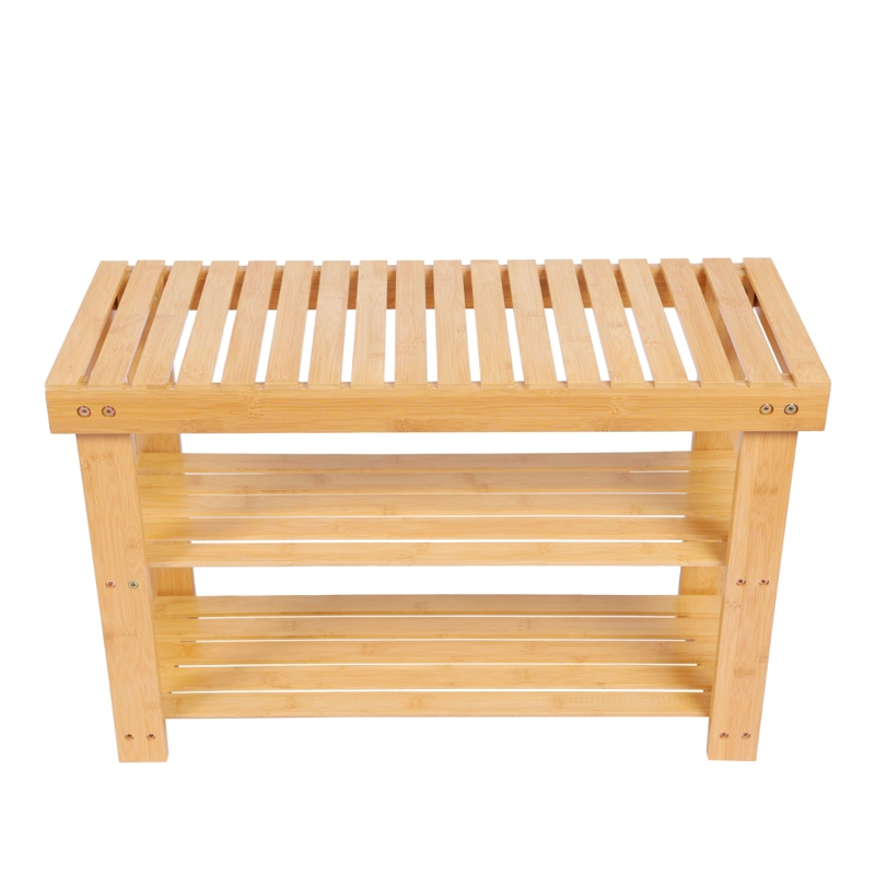 BANQUETA ZAPATERO BAMBU MADERA 70X28X45CM SOHOLM - 5