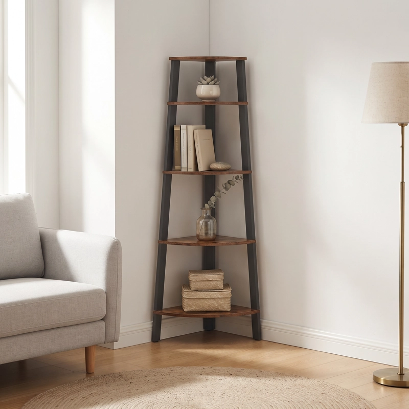 MUEBLE ESTANTE ESQUINERO FEROE ESTILO INDUSTRIAL - 2