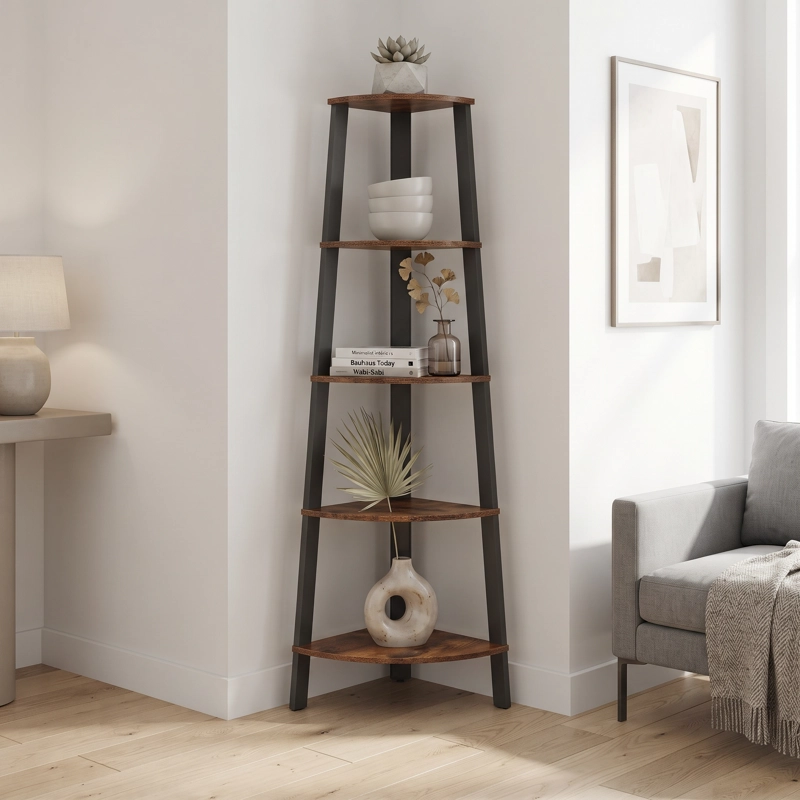 MUEBLE ESTANTE ESQUINERO FEROE ESTILO INDUSTRIAL - 5