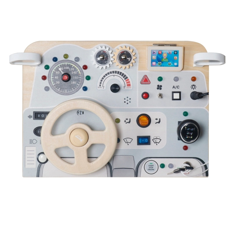 TABLERO DIDACTICO SENSORIAL VOLANTE JUGUETE MONTESSORI - 1
