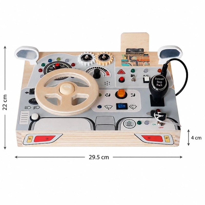 TABLERO DIDACTICO SENSORIAL VOLANTE JUGUETE MONTESSORI - 5