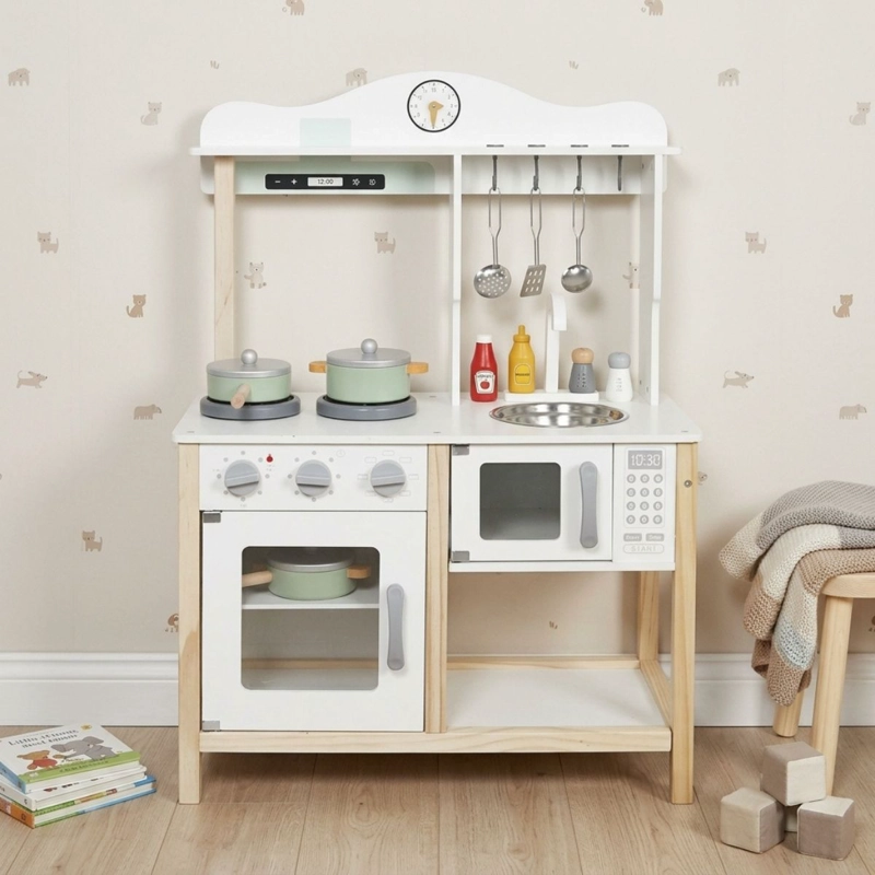 COCINA DE MADERA DE JUGUETE BLANCA AMELIE - 2