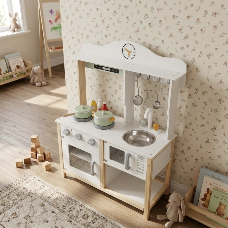 COCINA DE MADERA DE JUGUETE BLANCA AMELIE - 3