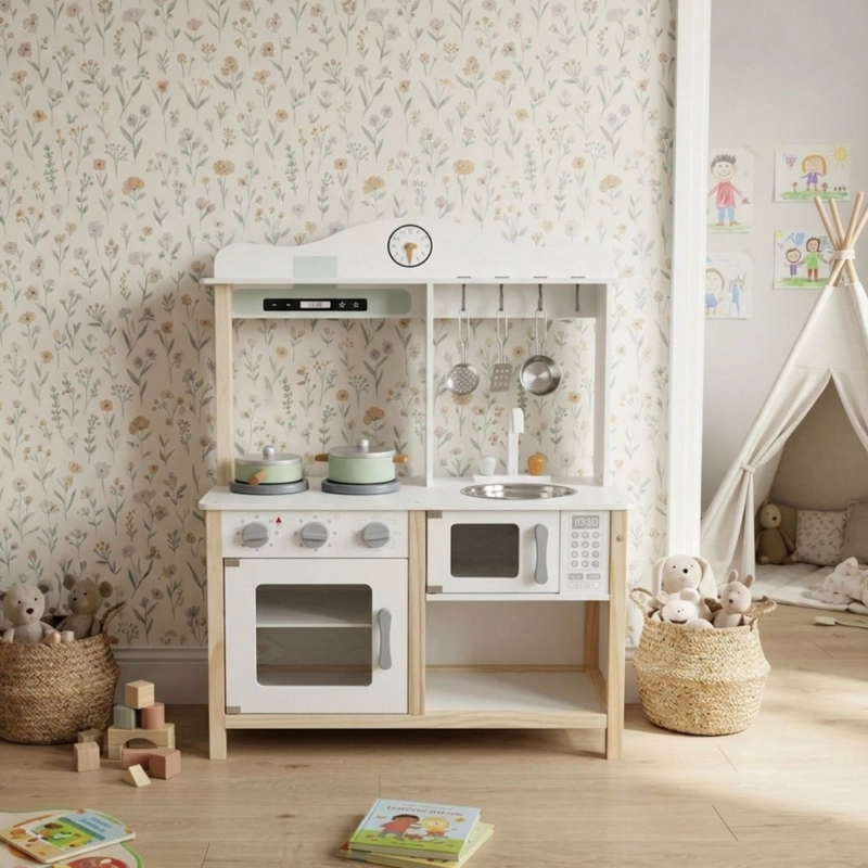 COCINA DE MADERA DE JUGUETE BLANCA AMELIE - 4