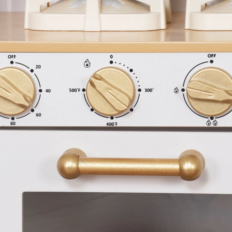 COCINA DE MADERA DE JUGUETE BLANCA FLEUR LUCES Y SONIDOS - 5