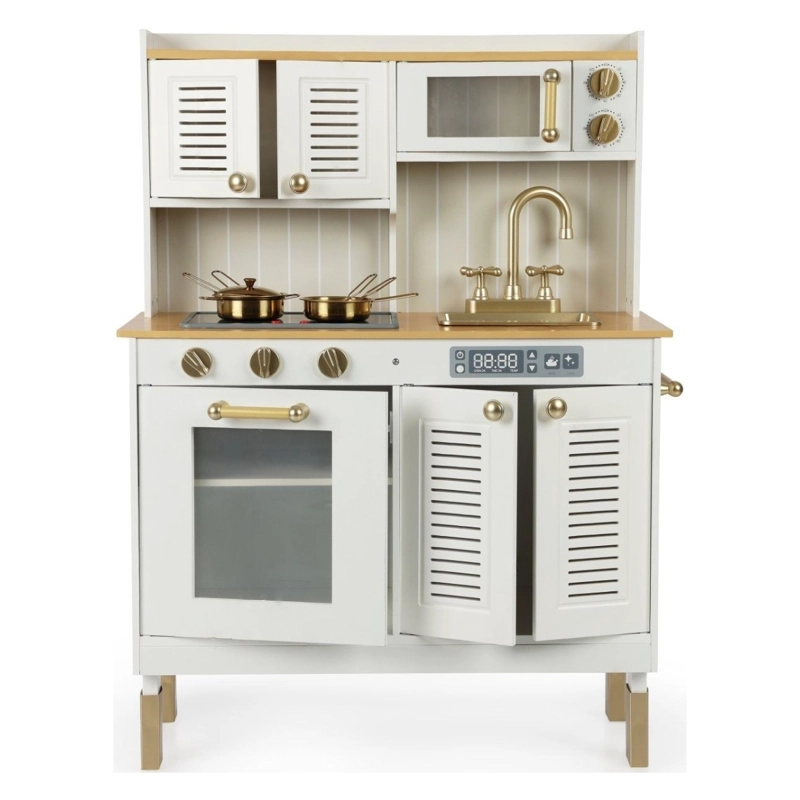 COCINA DE MADERA DE JUGUETE BLANCA FLEUR LUCES Y SONIDOS - 8