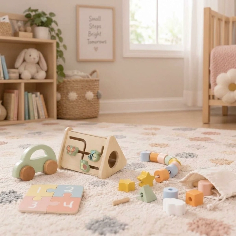 SET DE JUGUETES DIDACTIVOS DE MADERA MONTESSORI - 6
