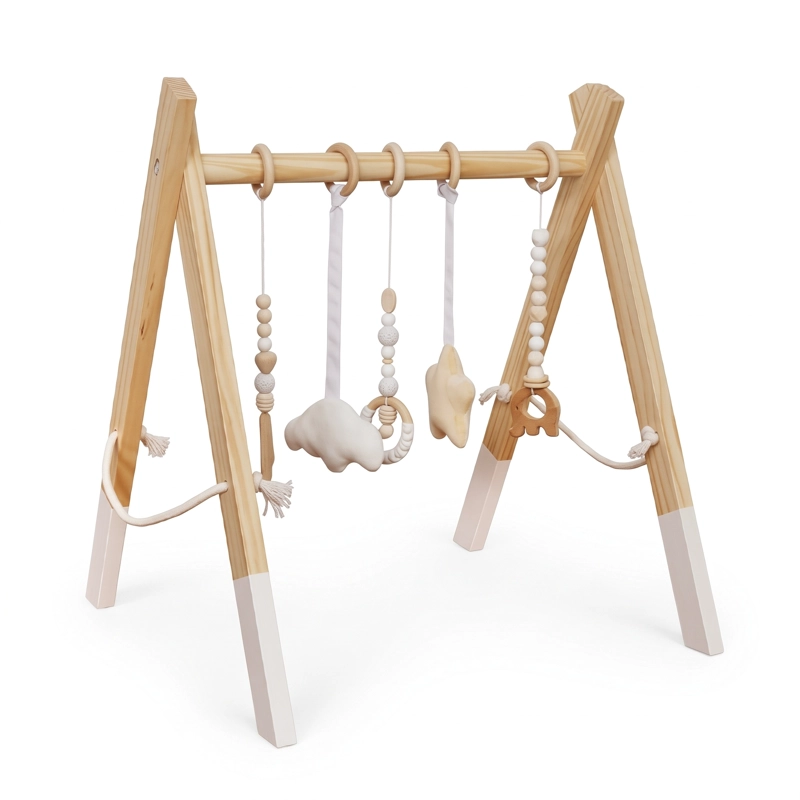GIMNASIO PARA BEBE DE MADERA CUENTAS - 1