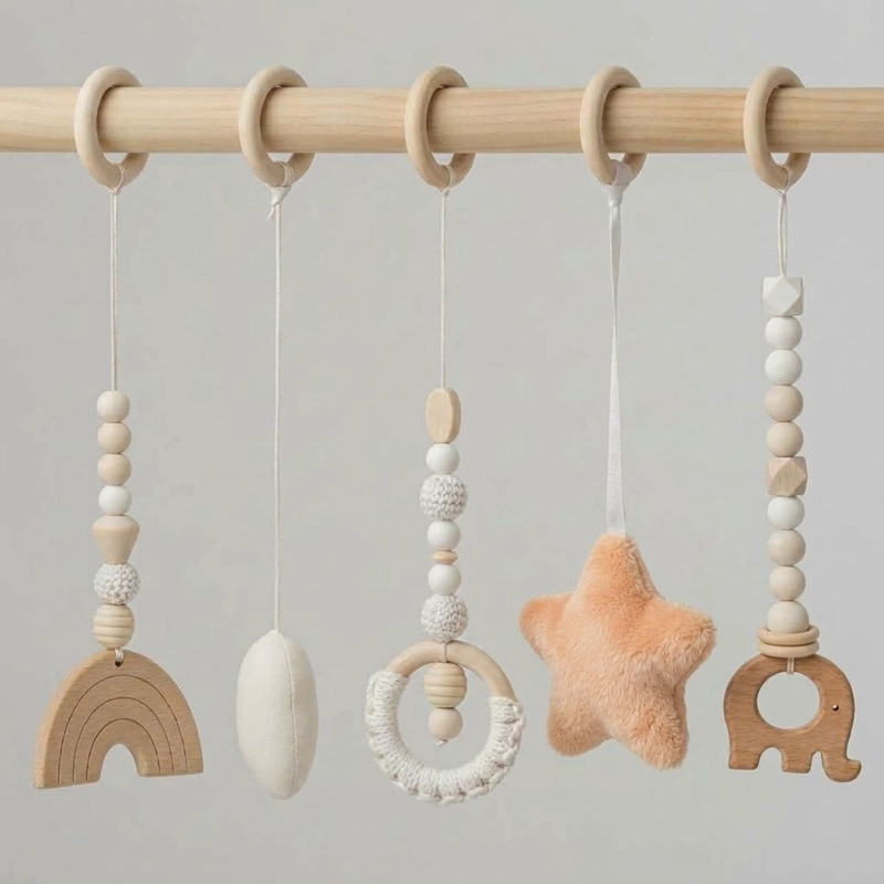 GIMNASIO PARA BEBE DE MADERA CUENTAS - 6