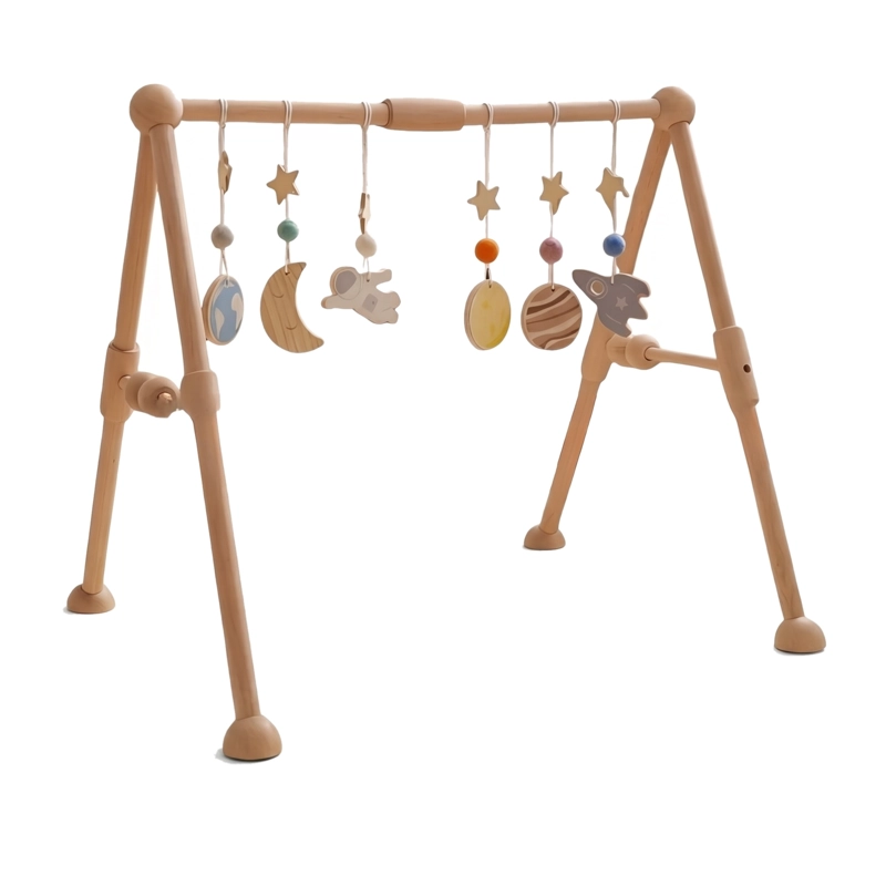 GIMNASIO PARA BEBE DE MADERA PLANETAS - 1