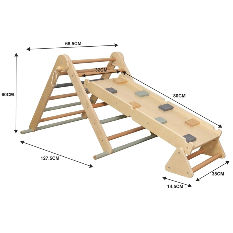 SET TRIANGULO PIKLER CON RAMPA 3 PIEZAS JUGUETE MONTESSORI - 7