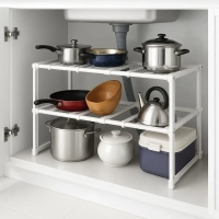 Organizador estantes de cocina multiuso Organizadores de ollas 2 niveles LA067 - 1