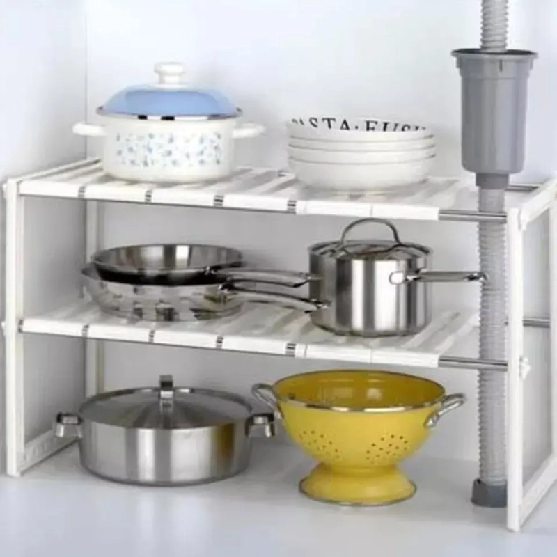 Organizador estantes de cocina multiuso Organizadores de ollas 2 niveles LA067 - 4