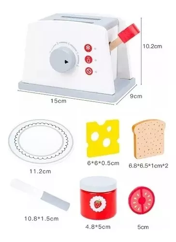 SET DE 3 JUEGOS MICROONDAS TOSTADOR CAFETERA DE MADERA - 3