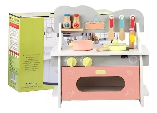COCINA JUGUETES COCINA DE MADERA DIDÁCTICA PARA NIÑOS - 3
