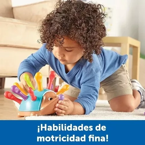 JUGUETE INTERACTIVO ERIZO JUGUETE NIÑOS MOTRICIDAD FINA SENSORIAL DIDÁCTICO AGREGAR A FAVORITOS AZUL - 2